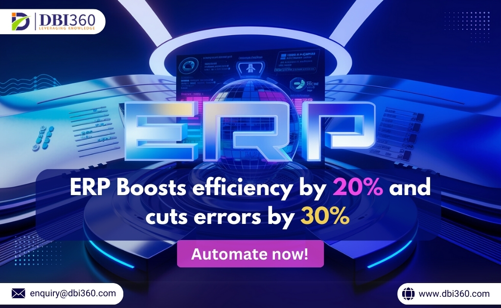 ERP technology improving efficiency by 20% and decreasing errors by 30%.