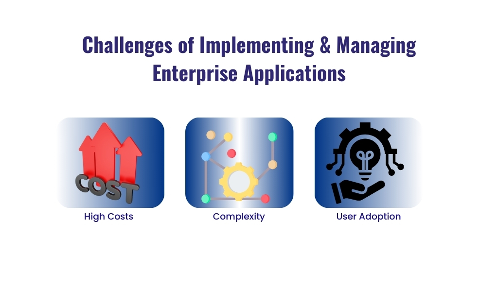 challenges of implementing & managing enterprise applications high costs, complexity, user adoption